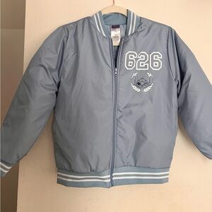 Stitch Blue Jacket with Embroidered Design